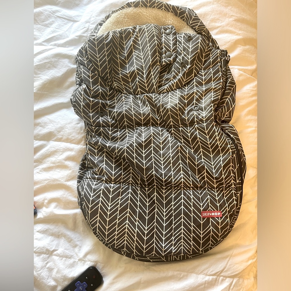 Infant car seat cover for winter